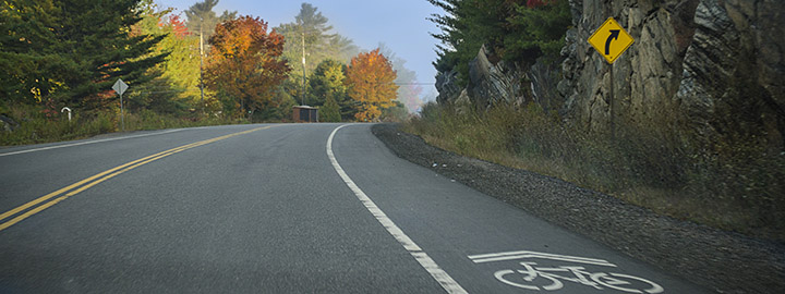 Fall Picture showing Nobel Road Bike Lane